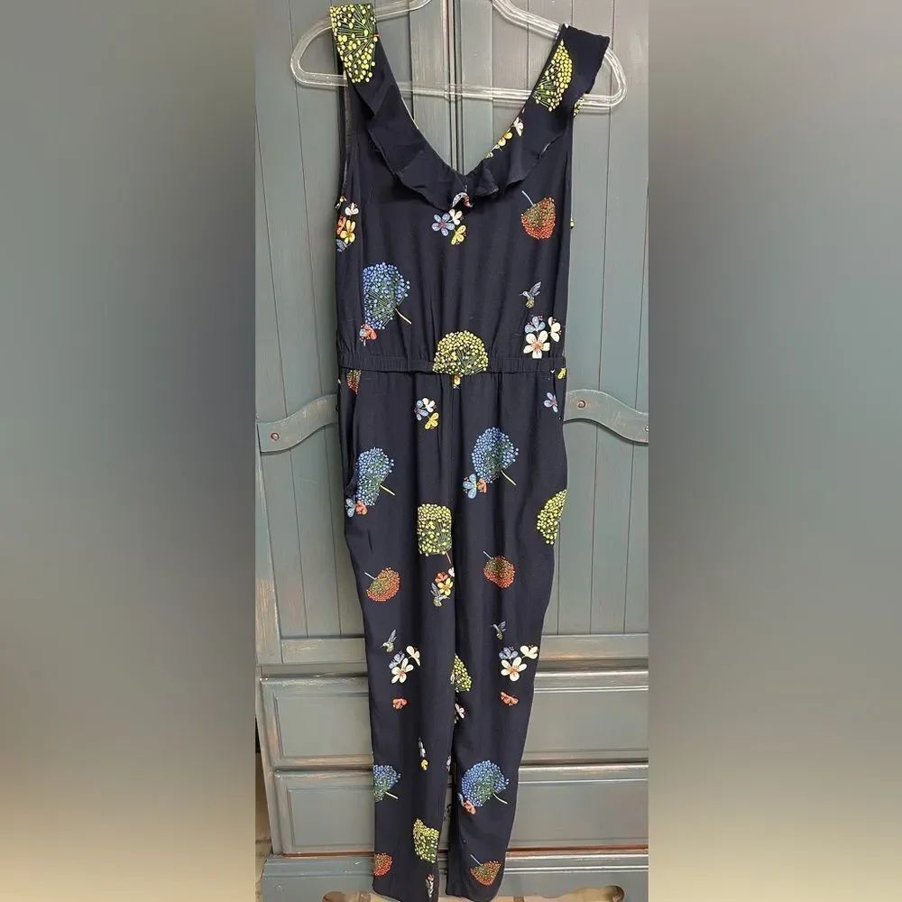 Loft Floral Print Jumpsuit